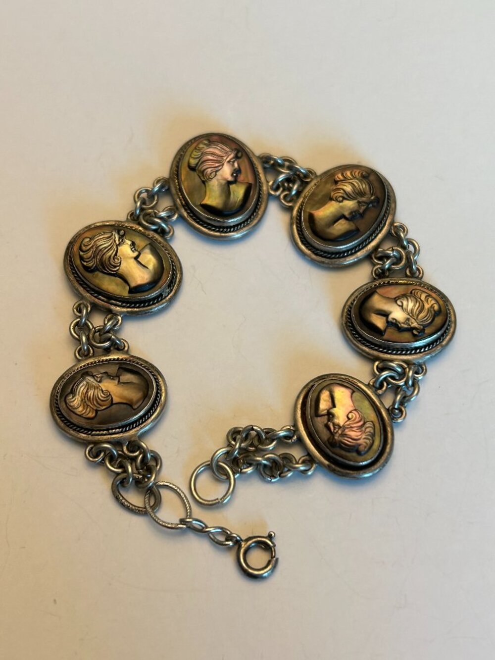 Vintage Mother of Pearl Cameo Bracelet